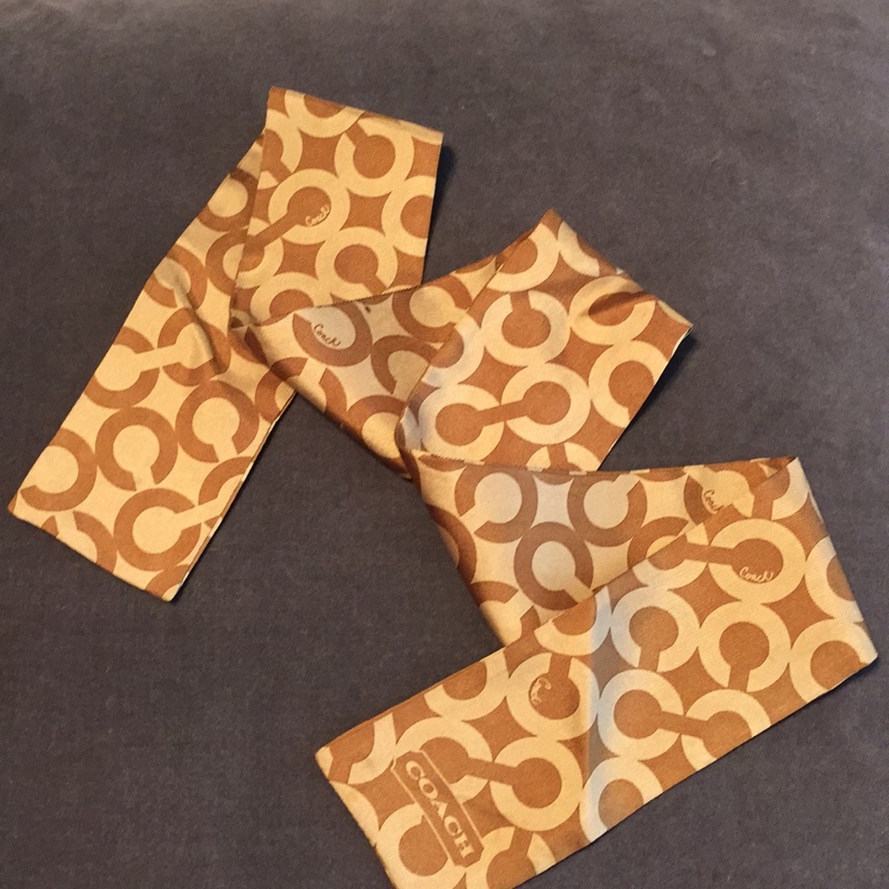 Coach silk ponytail scarf